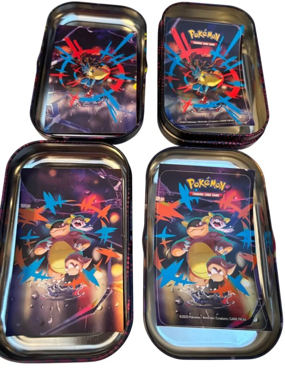 4 Pokémon Trading Card Game Collectible Empty Mini Tins Featuring Leafeon Gardev
